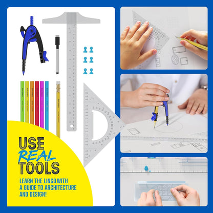 Dan&Darci Architecture Kit for Kids - 8 9 10 11 12 Year Old Girl Gifts - Boys Toys Age 8-10 - STEM Toys for Ages 8-13 - 12 Year Old Boy Birthday Gift for Girls - Architect Home Model Kit