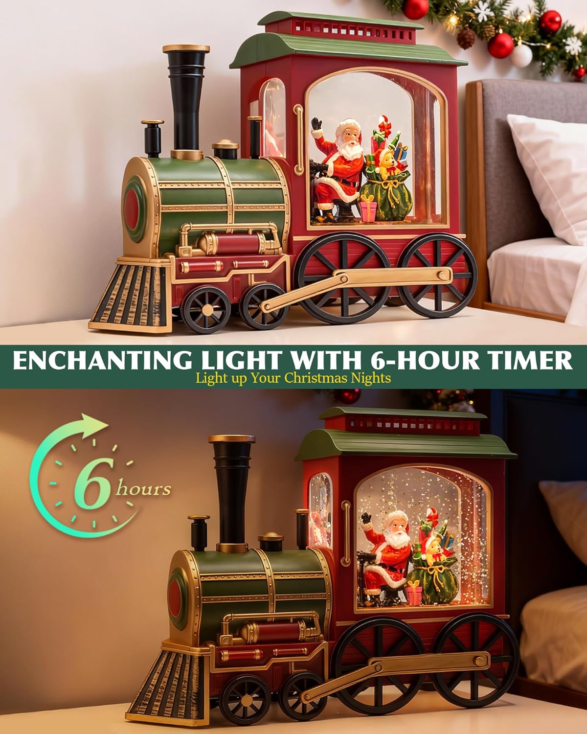 Musical Christmas Snow Globes Lantern, 7.87" Lighted Electric Snowglobes with 8 Holiday Songs 6H Timer Dual Power, Snowman Christmas Ornaments Snow Globe for Kids Adults Xmas Decor Gifts for Men Women