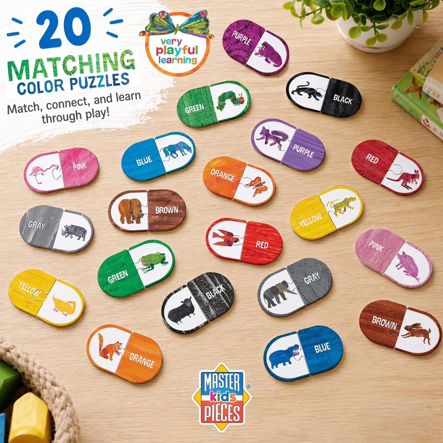 MasterPieces Kids Games - Educational Colors & Shapes Matching Game - Game for Kids and Family - Laugh and Learn