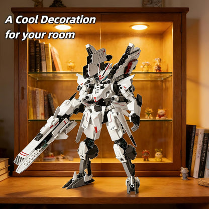 Mech Robot Building Blocks Set Movable Joints Construction Toy 654PCS Creative Collectible Action Figure Model Kit for Kids and Hobbyists Ages 6+