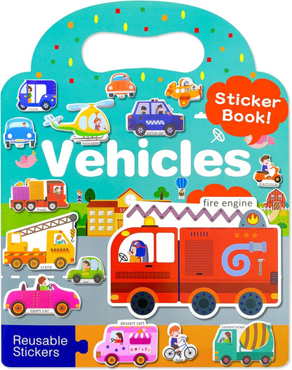 Benresive Reusable Sticker Book for Toddlers, Stickers for Kids, Travel Toys for Arts & Crafts Activities, Birthday Gift for Boys & Girls, Animals Dinosaurs Insects Themes