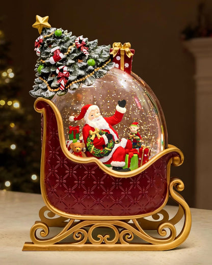 Extra Large Christmas Snow Globes Christmas Lantern, 12.99" Musical Snow Globe with 8 Songs, Santa Snowglobe for Kids Adults, 6H Timer Dual Power, Lighted Christmas Decorations Indoor Gifts