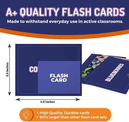 50 Noun Flash Cards, Fun Vocabulary Builder Educational Learning Photo Cards for Kids, Homeschool, Adults, Seniors, Speech Therapy, ESL, Autism, Dementia, Aphasia, SLP, ABA, and Occupational Therapy