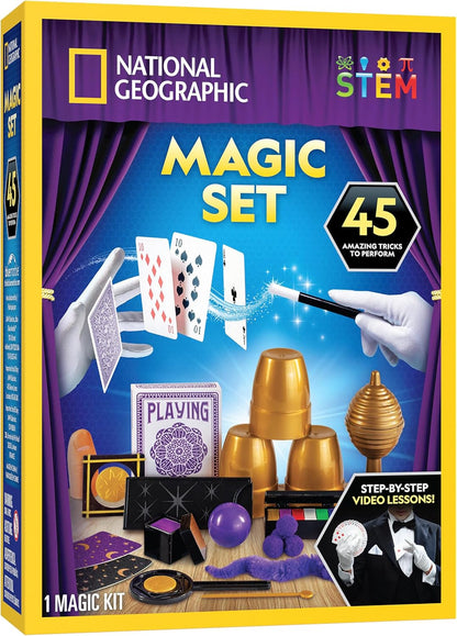 National Geographic Mega Magic Set - More Than 75 Magic Tricks for Kids to Perform with Steps, Video Instructions for Each Trick Provided by a Professional Magician (Amazon Exclusive)