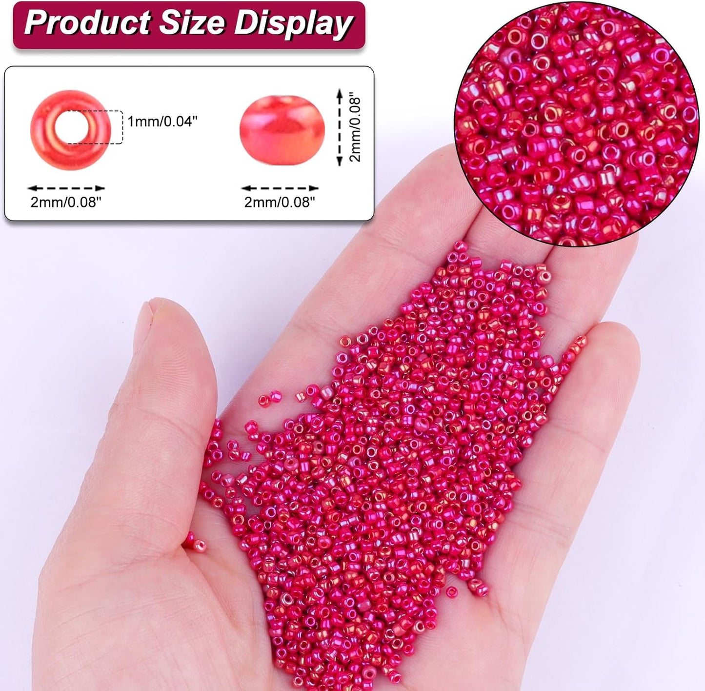 10100 Pcs Size 11/0 Glass Seed Beads, 2 mm Dark Green Small Mini Spacer Loose Pony Beads for Jewelry Making and DIY Crafts - Colors B