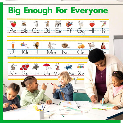 Alphabet Bulletin Board Set, 15 PCS Crayon Die-Cut ABC Wall Decorations 26 Upper & Lower Case Letters Plus 0-20 Numbers for Preschool, Kindergarten Classroom Playroom Bedroom Decorations