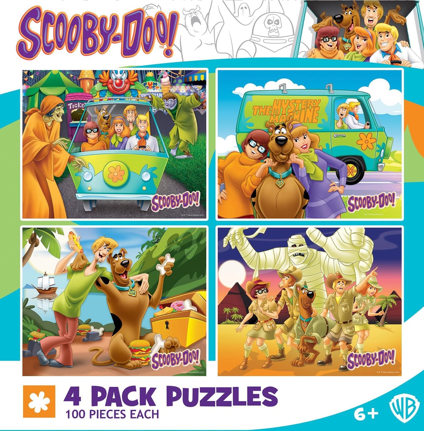 MasterPieces Puzzle Set - 4-Pack 24 Piece Jigsaw Puzzle for Kids - Sesame Street 4-Pack - 8"x10"