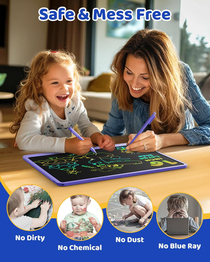 KOKODI LCD Writing Tablet 8.5-Inch Colorful Doodle Board, Electronic Drawing Tablet Drawing Pad for Kids, Educational and Learning Kids Toys Gifts for 3 4 5 6 7 8 Year Old Boys and Girls(Blue)