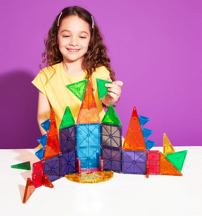 Magna-Tiles Combo 62-Piece Magnetic Construction Set, The Original Magnetic Building Brand