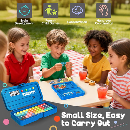 Brain Teaser Puzzles Games for Kids Adults with Timer, 2 Modes Handheld Travel Games, Single Player Mind Challenge Toys, STEM Montessori Educational Gifts for Kids 3+, Teens & Adults (Red)