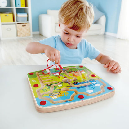 Hape Wooden Construction & Number Magnetic Maze