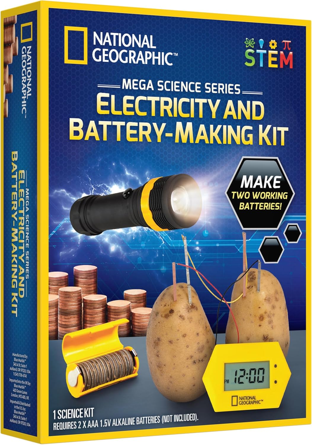 National Geographic Earth Science Kit – 100+ Science Experiments & Activities for Kids, Crystal Growing, Volcano Science Kit, Rock Collection, STEM Project Toy for Boys & Girls (Amazon Exclusive)