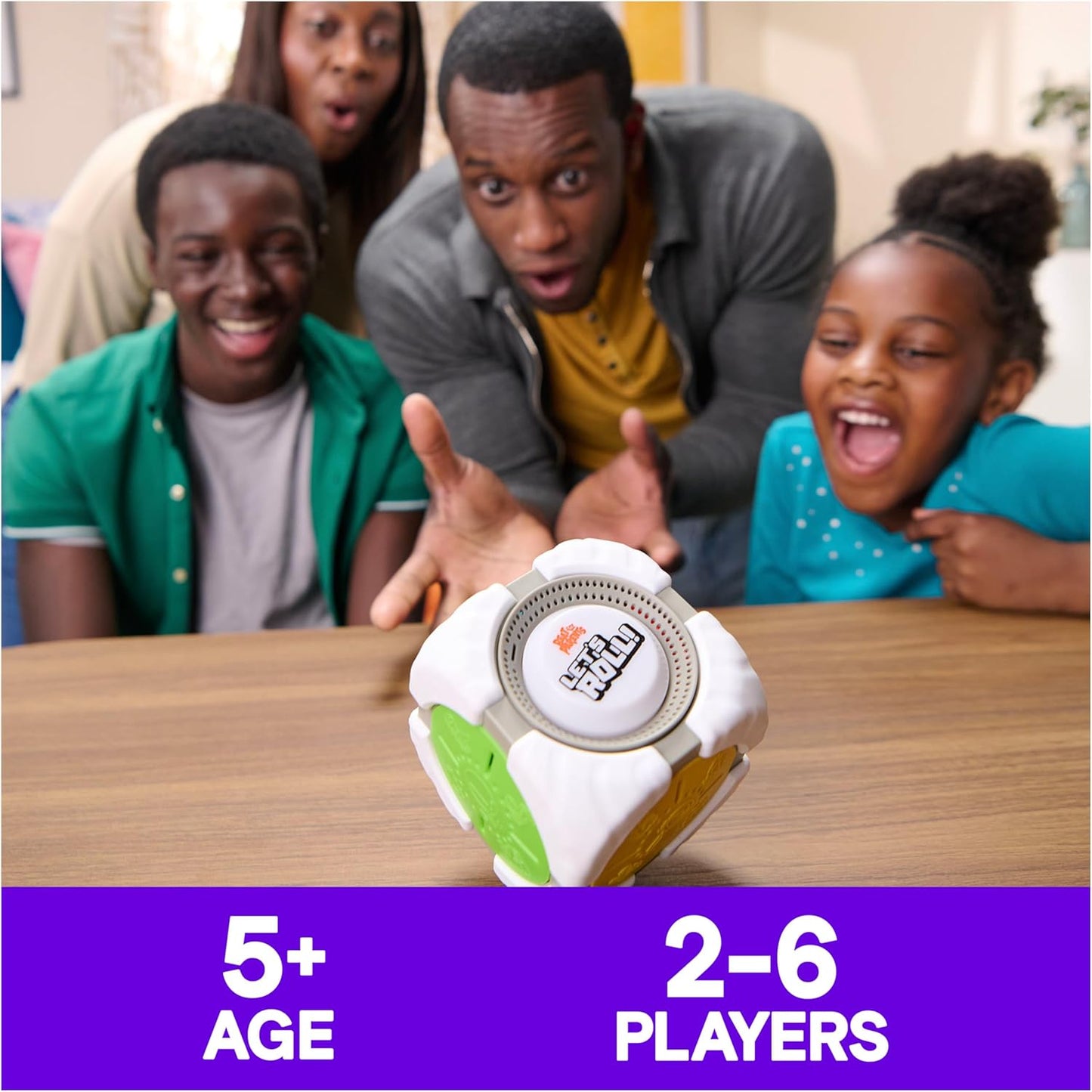 Spin Master Games, Beat The Parents: Let’s Roll, 6-in-1 Electronic Game Cube, Fun Activity for Kids, Family Game Night, Interactive Toy, 2-6 Players, for Ages 5 & Up