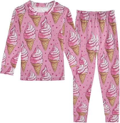 ALAZA Shark Starfish Palm Tree 2 Piece Pajama Set Long Sleeve Top and Pants Sleepwear Unisex - Colors B