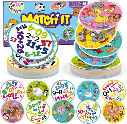 Edulok Memory Card Game, Kids Sight Word Piles Card Games, Animal Table Match Game for Toddlers, Indoor Recess Family Games, Preschool Classroom Reading Games, Homeschool Supplies