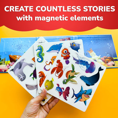 QUOKKA Travel Magnetic Puzzles for Toddlers 1-3 – 20+Pcs Farm Toy Game with Extra-Long Play Book – Fun Travel Game for Kids Ages 3-5 – Strong Magnets for Car Activities – Fun Toddler Puzzle Ages 2-4