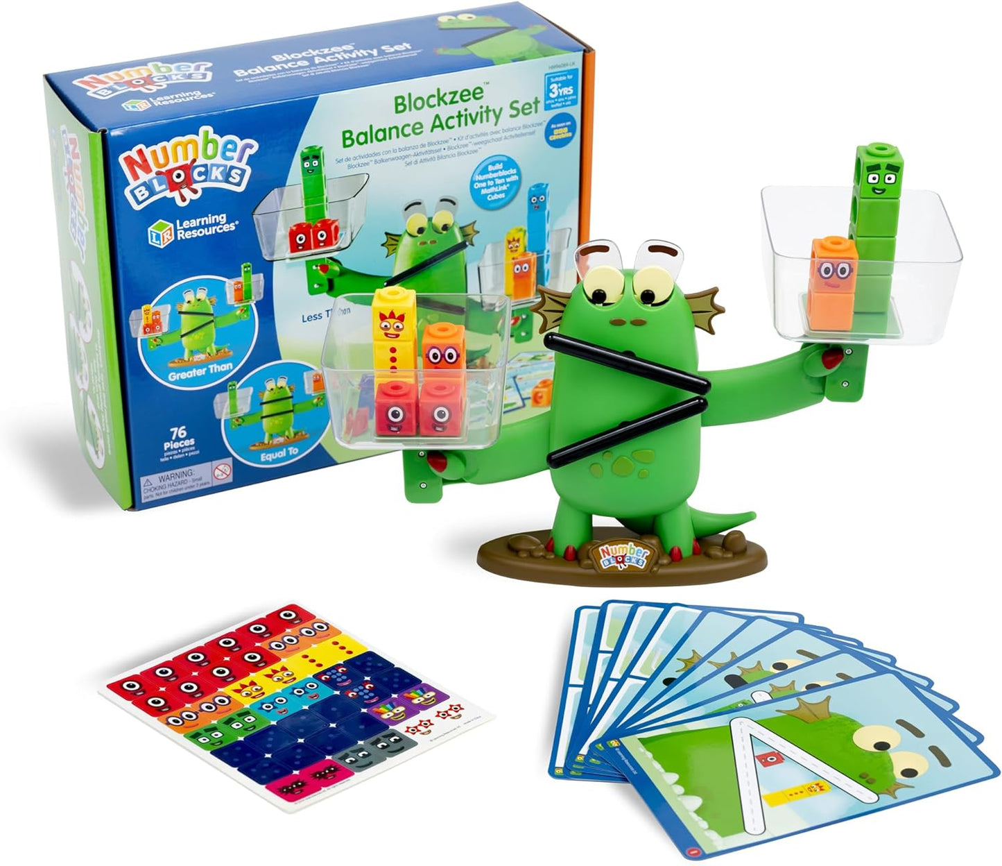 Learning Resources Numberblocks Blockzee Balance Activity Set, 3+, Math and Number Toys for Kids, Balance Game, Interactive Toy with Moving Mouth and Eyes, HM96089-UK