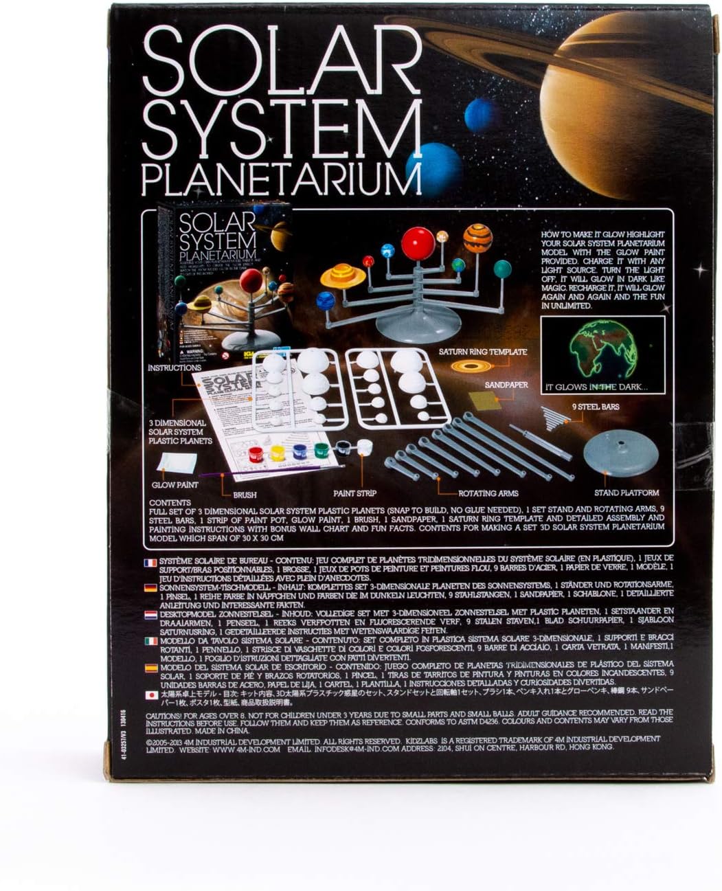 4M Solar System Planetarium - DIY Glow In The Dark Astronomy Planet Model Stem Toys Gift for Kids & Teens, Girls & Boys, Model:3427