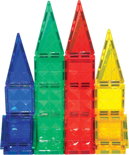 CreateOn Crayola Mini Magnetic PIP-Tiles, Building Set for Kids, Magnetic Building Toys for Kids, STEM Travel Toys for Boys and Girls Ages 3+, 24-Piece Set (Glitter)