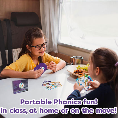 AGO Phonics Card Game - Advanced Set (Levels 4 and 5) A Fun Game to Build Phonics and Reading Skills. Learn Tricky phonemes (digraphs/dipthongs/Word Families/Silent Letters & More!)