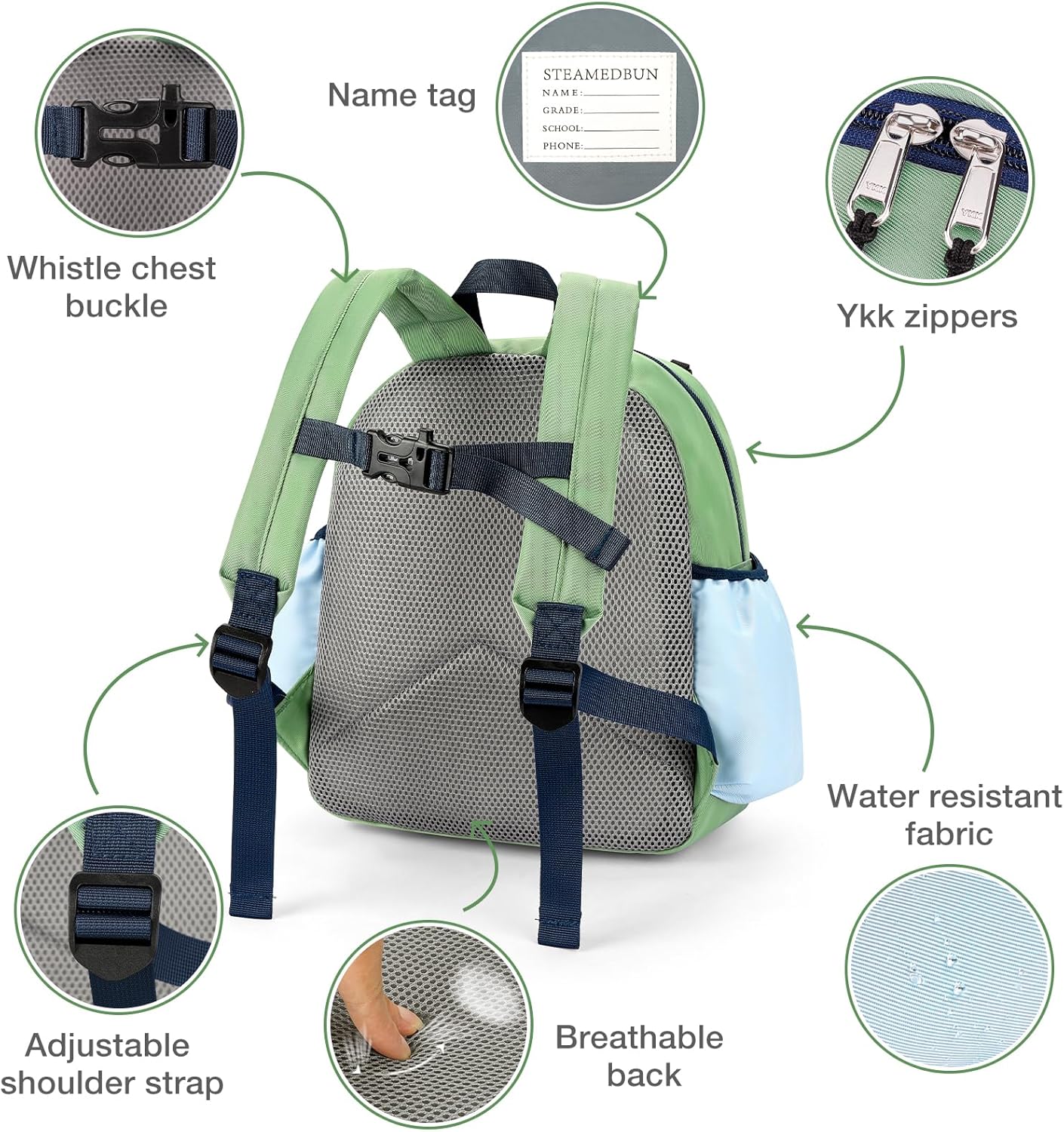 STEAMEDBUN Backpack Leash for Toddlers 1-3: Baby Backpack with Leash for Boys Girls - Anti-Lost Harness for Walking