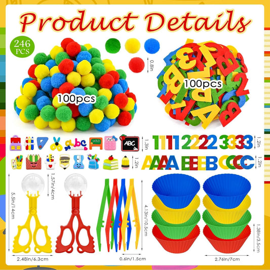 269 Pcs Easter Sensory Bin Filler Bunny Egg Flower Counting Sorting Sensory Bin Items Fine Motor Easter Counts for Spring Counting Decor