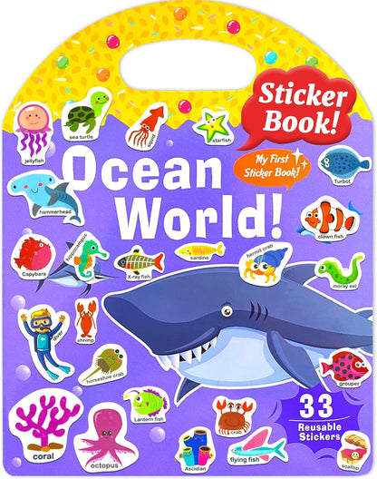 Benresive Reusable Sticker Books for Toddlers, Fun Travel Stickers for Kids, Toddler Sticker Book, Crafts Activities for Toddlers, 3 and Up Birthady Gifts - Vehicle