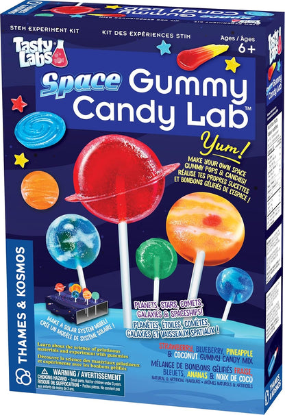 Thames & Kosmos Space Gummy Candy Lab | Tasty Labs STEM Experiment Kit, Make Space-Themed Gummy Pops & Candies, Explore Chemistry in Cooking, Safe to Eat, Made in USA, Food Ingredients Included