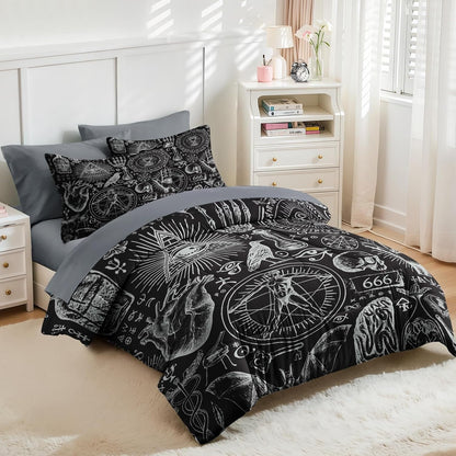 Nesker Comforter Set Twin Size, Science Lab School 5 Pcs Bedding for Kids and Adults, Medical University Chemistry Bed Sheet Sets with Fitted Sheet Pillowcase & Sham