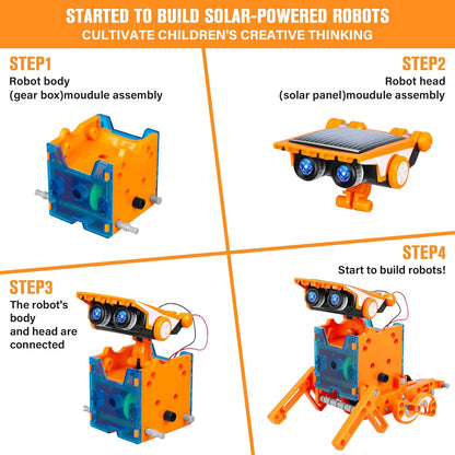 STEM 13-in-1 Education Solar Power Robots Toys for Boys Age 8+, Educational Toy DIY Science Kits for Kids, Building Experiment Robotics Set Birthday Gifts for 8+ Years Old Boys and Girls