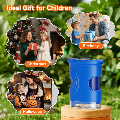 1000X Digital Handheld Microscope for Kids with 2.0" IPS Screen, Outdoor Toys Portable STEM Science Lab Gifts, Rechargeable Pocket Microscope Educational Toy for Boys & Girls Age 4-6 8-12, Orange