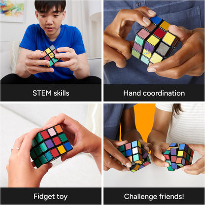 Rubik’s Cube, Special Retro 50th Anniversary Edition, Original 3x3 Cube Collectible & Desk Décor, Problem-Solving Brain Teaser, Fidget Toy, Sensory Puzzle for Adults, Teens, Kids, for Ages 8 & Up