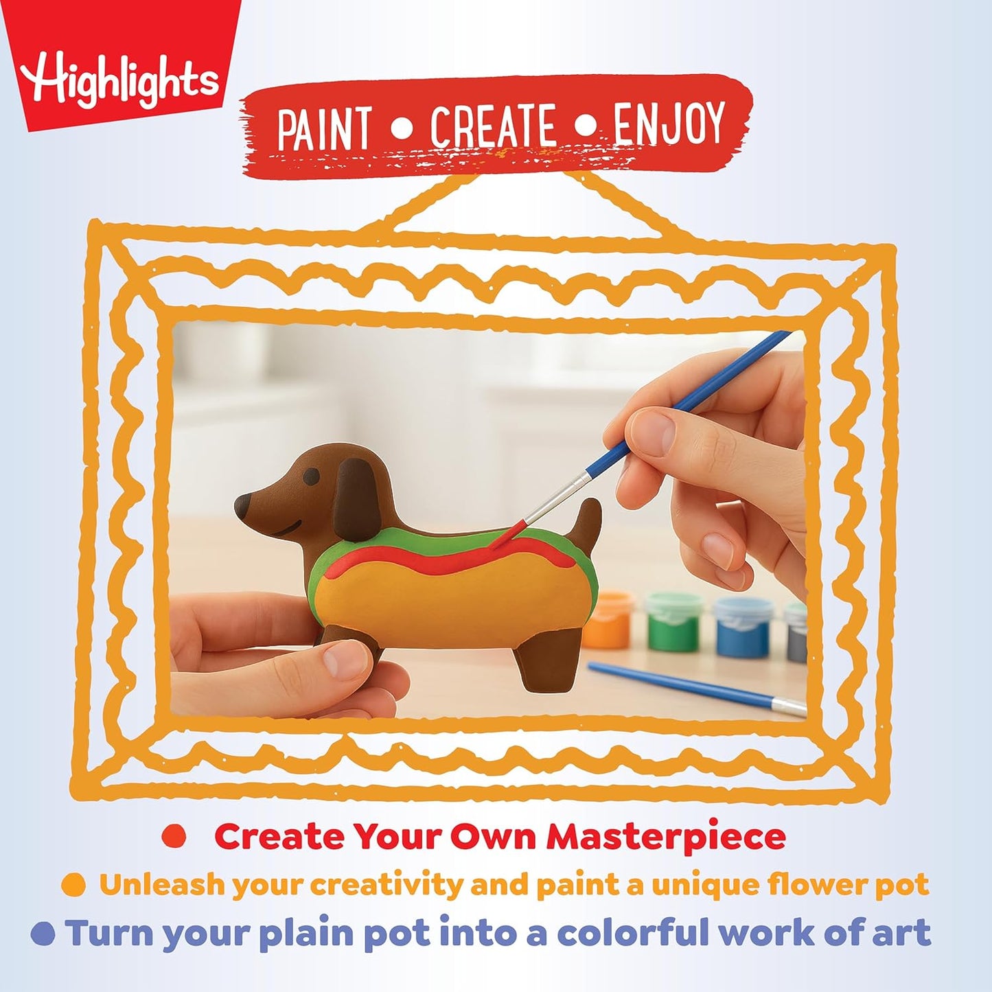 Highlights Paint Your Own Plaster Figurine & Activity Kits – DIY Art Sets with Figurines, Paints, Brush & Bonus Activities – Multiple Themes – Ages 6+