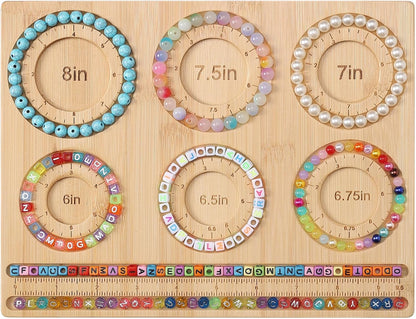 Petoysoso Bamboo Bead Board for Jewelry Making - Necklace and Bracelet Beading Board - Jewelry Making Supplies