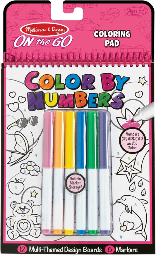 Melissa & Doug On The Go Color by Numbers Kids' Design Board - Unicorns, Ballet, Kittens, and More