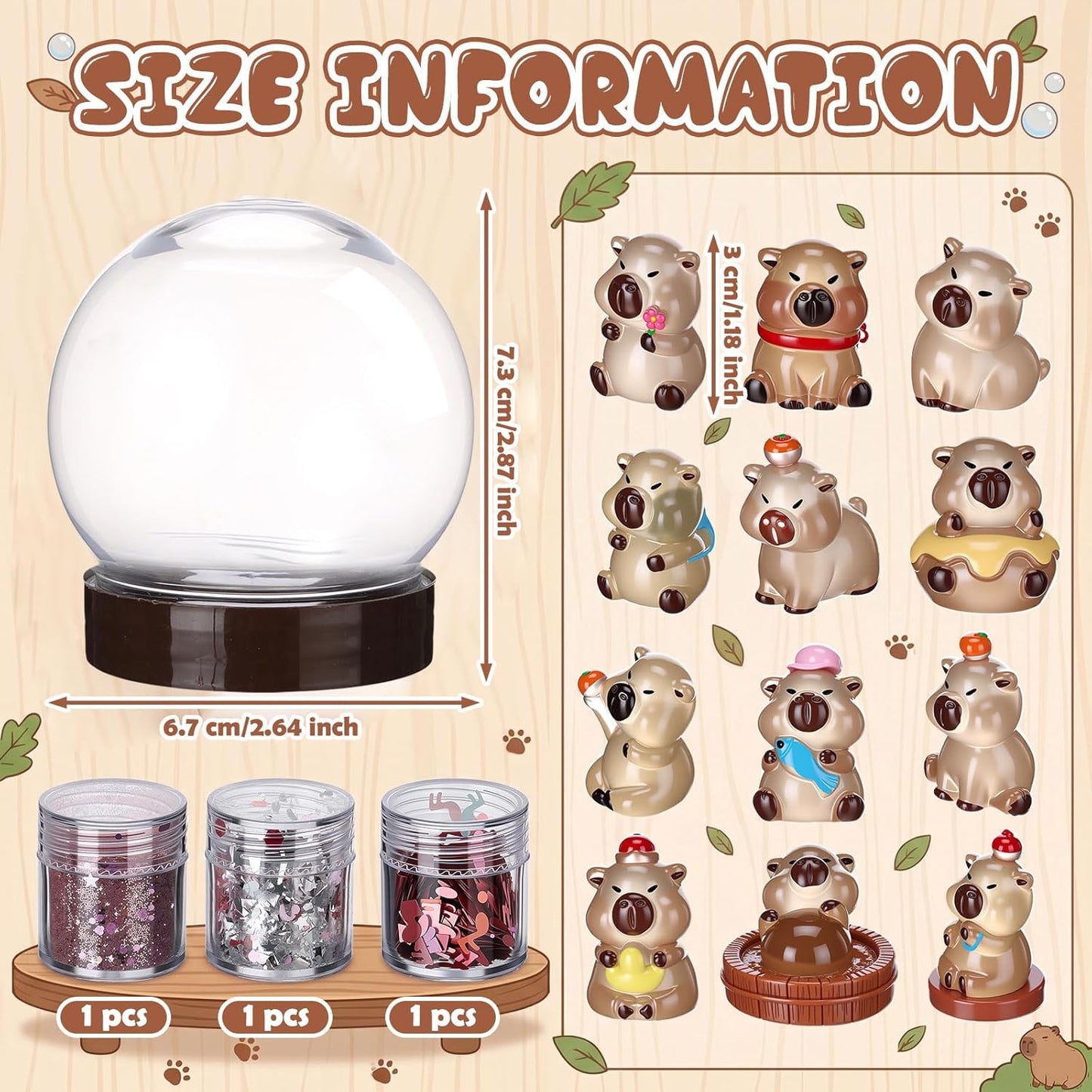 12 Sets DIY Duck Snow Globe Kit for Kids, 12 Globe Bottles, Glow in The Dark Duck Figurines, Glitter Sequins & Mini Hot Glue Gun, Summer Fun Craft Activity Set, Birthday Party Favor Gift
