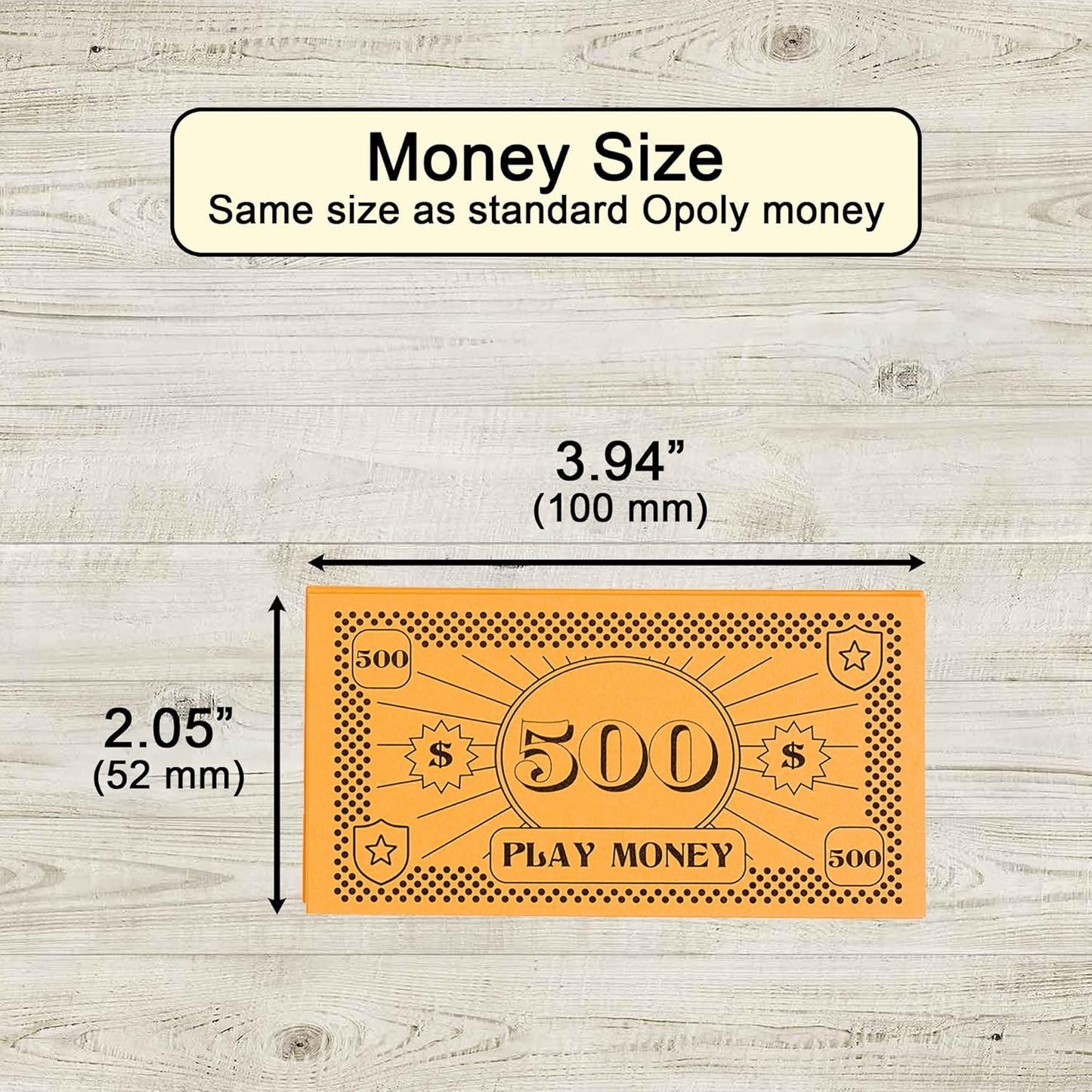 Opoly Play Money – 800Pcs Fake Currency for Board Games – 100 of Each Bill in 8 Denominations – $1, $5, $10, $20, $50, $100, $500, & $1000 - Paper Pretend Play Cashier