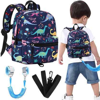 Accmor Toddler Backpack Leash, Mini Child Backpack with Anti Lost Wrist Link, Cute Kids Backpack Leash Walking Harness for Outdoor Travel, Small Excavator Backpack Tether for Baby Boys Girls Ages 1-3