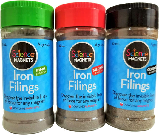 Dowling Magnets Iron Filings, Variety, Laboratory Science, Science Resources, Grades 1+, Pack of 3 (DO-731050)