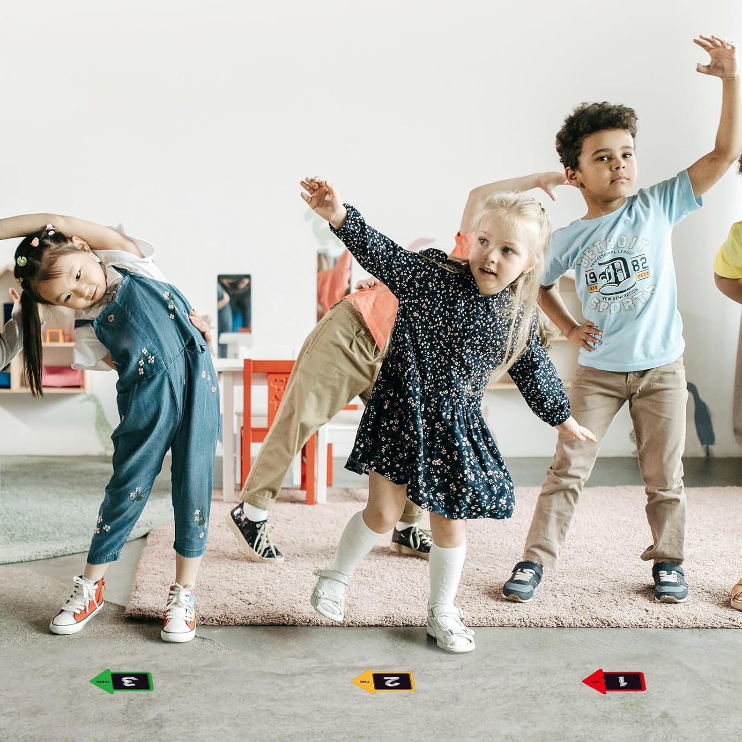 SICOHOME Line up Spots for Classroom Floor - 54Pcs Floor Numbers for Classroom Lining up Number Stickers for Back to School Kindergarten Preschool Elementary Supplies