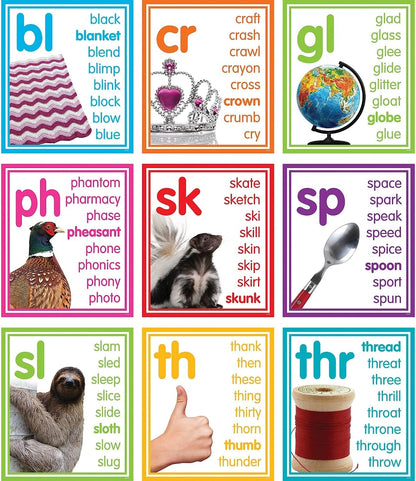 Teacher Created Resources Colorful Photo Cards Digraphs and Blends Bulletin Board (TCR8503)
