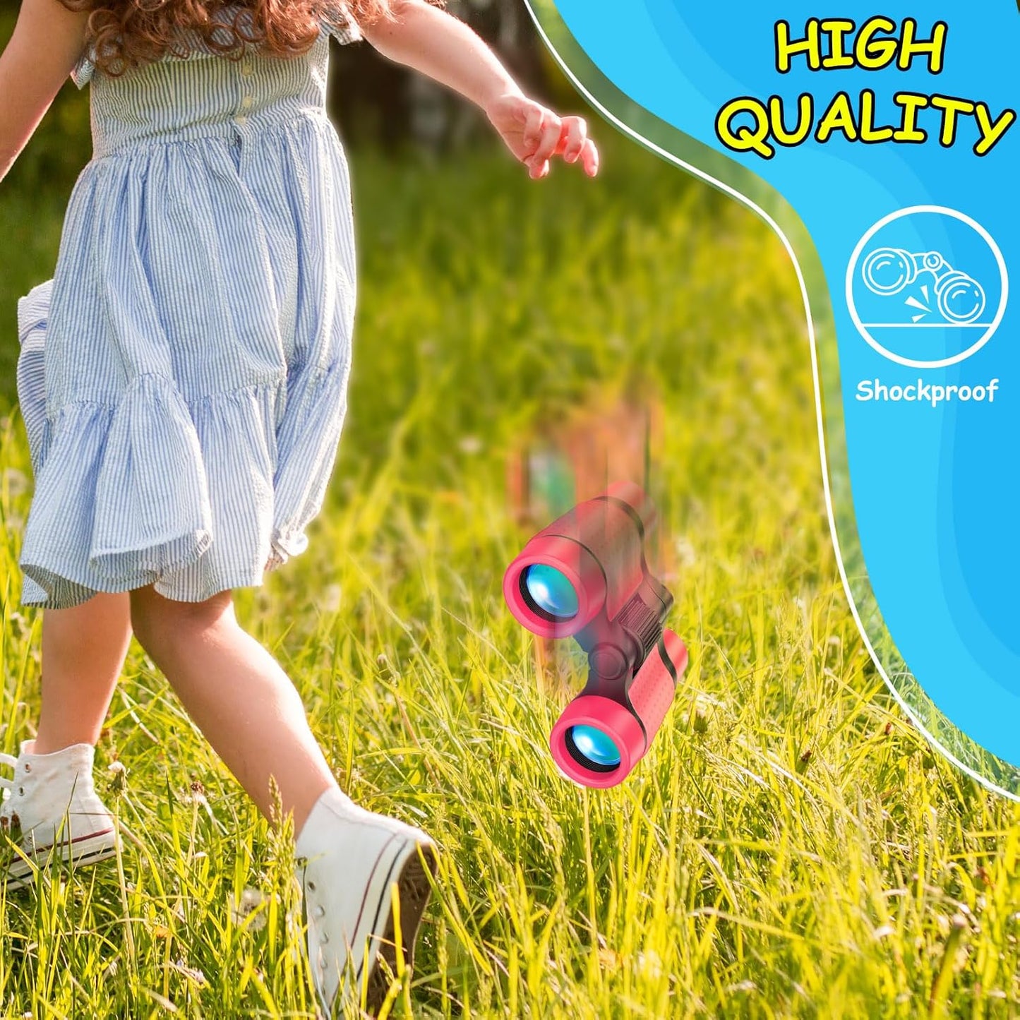 ESSENSON Binoculars for Kids Toys Gifts for Age 3-12 Years Old Boys Girls Kids Telescope Outdoor Toys for Sports and Outside Play, Bird Watching, Birthday Presents