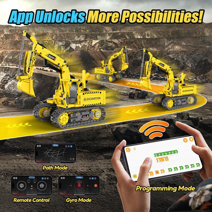Robot Building Kits for Kids, Stem Toys for Boys Age 8-12, APP & Remote Control Educational Coding Building Sets, Programmable Robot for Kids, Rechargeable Robotic Kit Gifts for Girls Boys