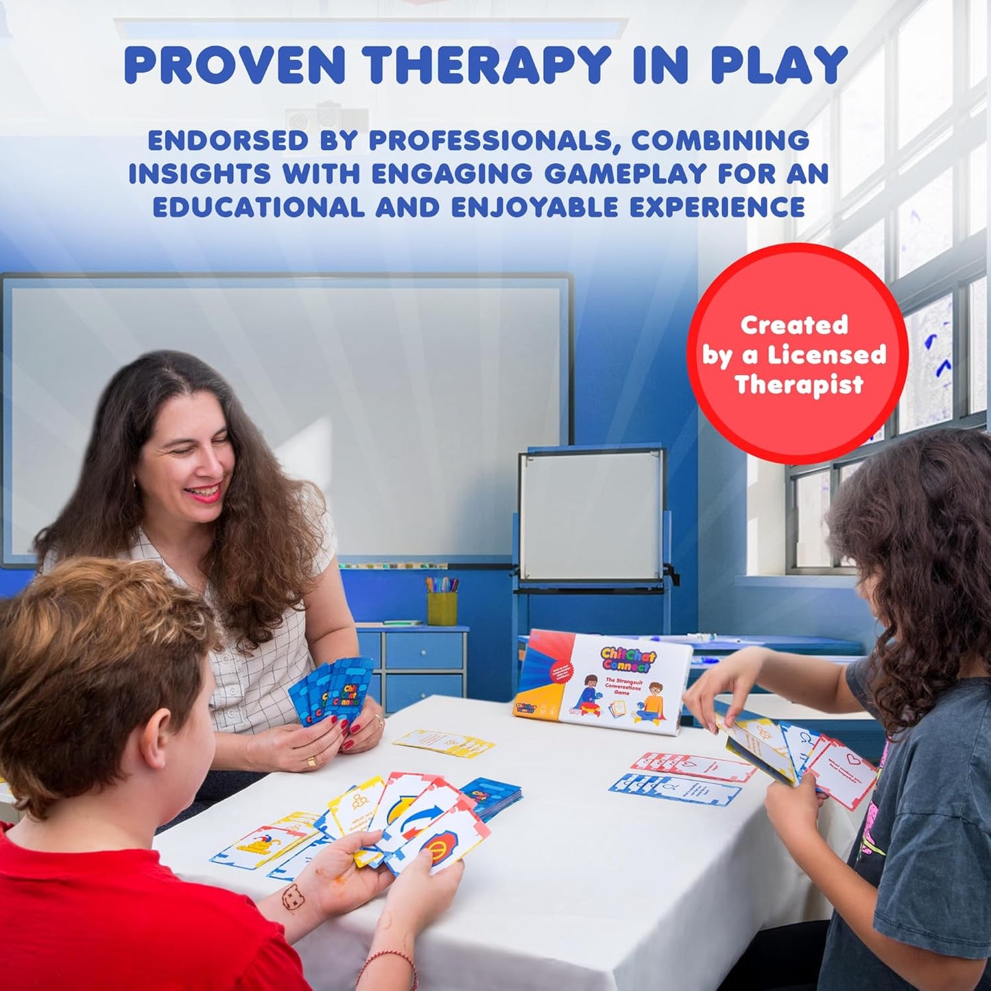 Chitchat Connect Conversation Game | Break the Ice Game for Therapy & Play | Counseling Office Must-Have | Ideal for Therapists & Parents | Build Communication & Social Skills for Teens & Kids