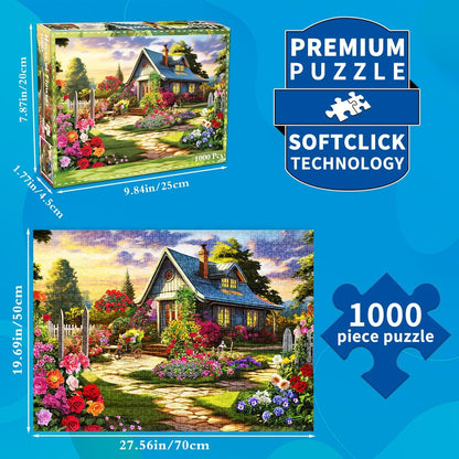 Jigsaw Puzzles for Adults 1000 Piece Puzzle for Adults 1000 Pieces Puzzle 1000 Pieces-Idyllic Rural Summer Landscape