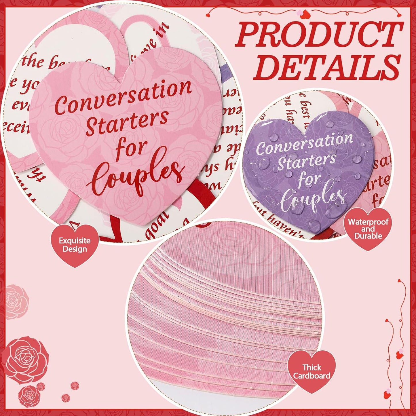 Pasimy 100 Pcs Family Conversation Cards Bulk Kids Question Card Games Fun Conversation Starters Cards Game for Kid Adult Family Road Trips Build Parent Child Relationship