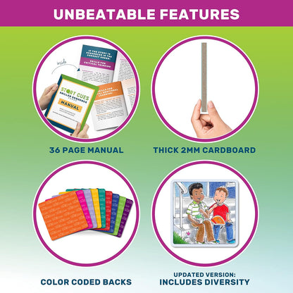 SkillEase Chatter Pop and Story Cues Bundle, Sequencing Cards, Speech Therapy Material, Conversation Cards, to Build Social Skills
