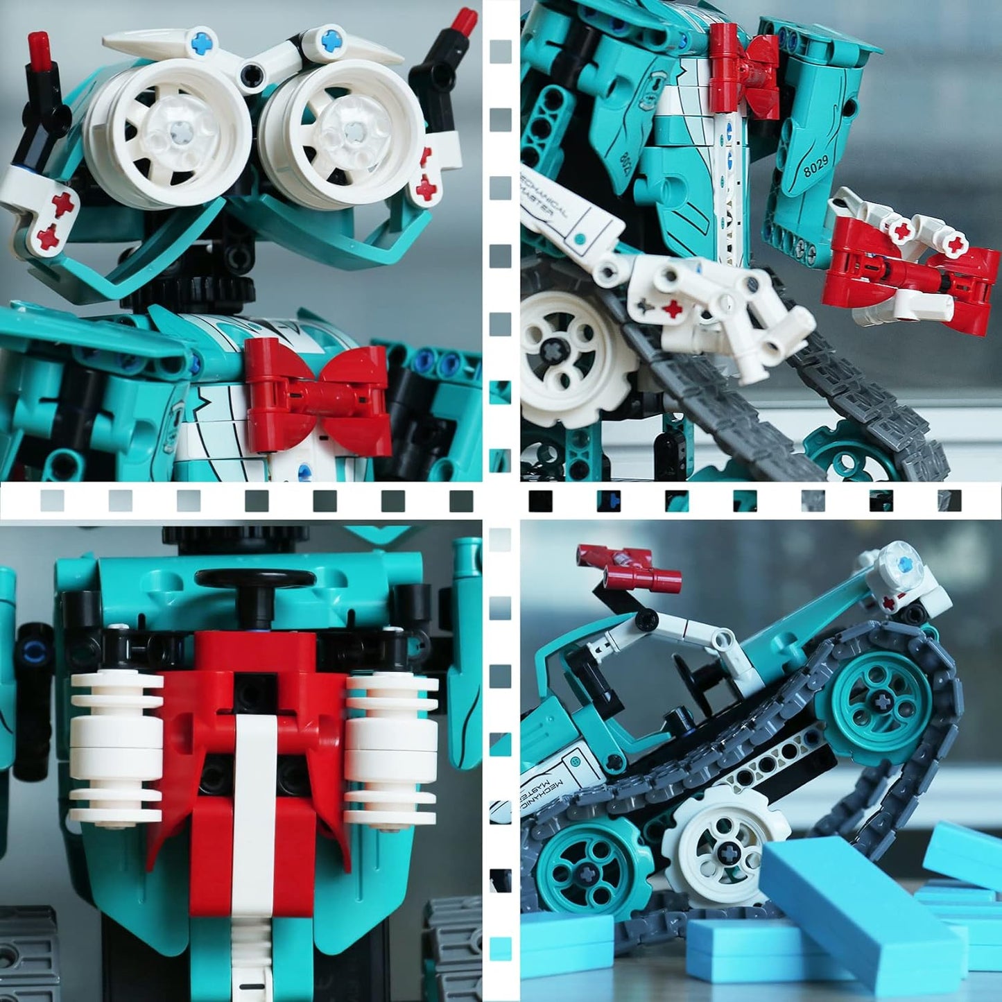 IQKidz STEM Building Blocks Kit for Kids - 2 in 1 Remote Control Race Car and Robot Toy, Great Gift for Boys, Teens Age 6 7 8-12+ Year Old Who Love Engineering and RC Sports Car Toys