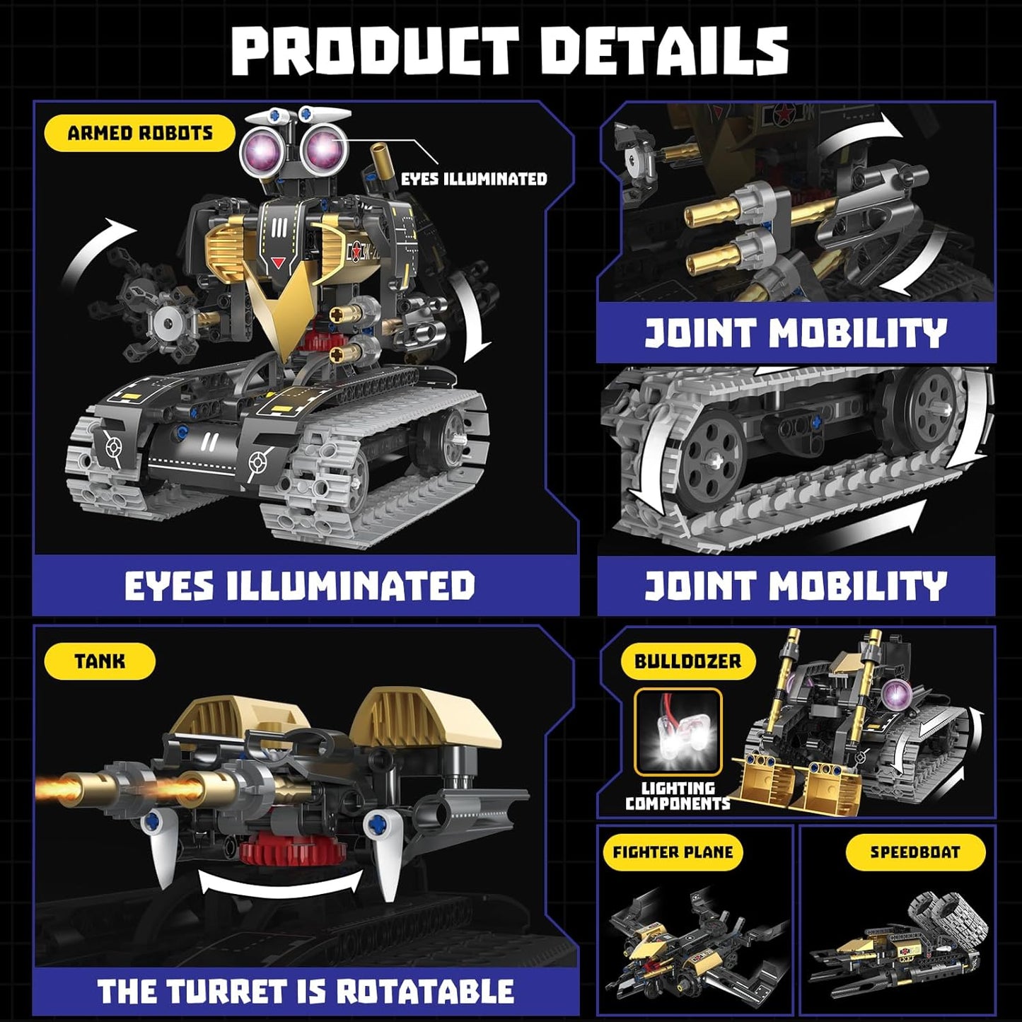 Robot Building Kit with APP/Remote Control STEM Gifts for Boys Age 8-16,Technic Coding Robotic Toys for Kids Birthday, Buildable 5in1 Models with 352+ Pieces