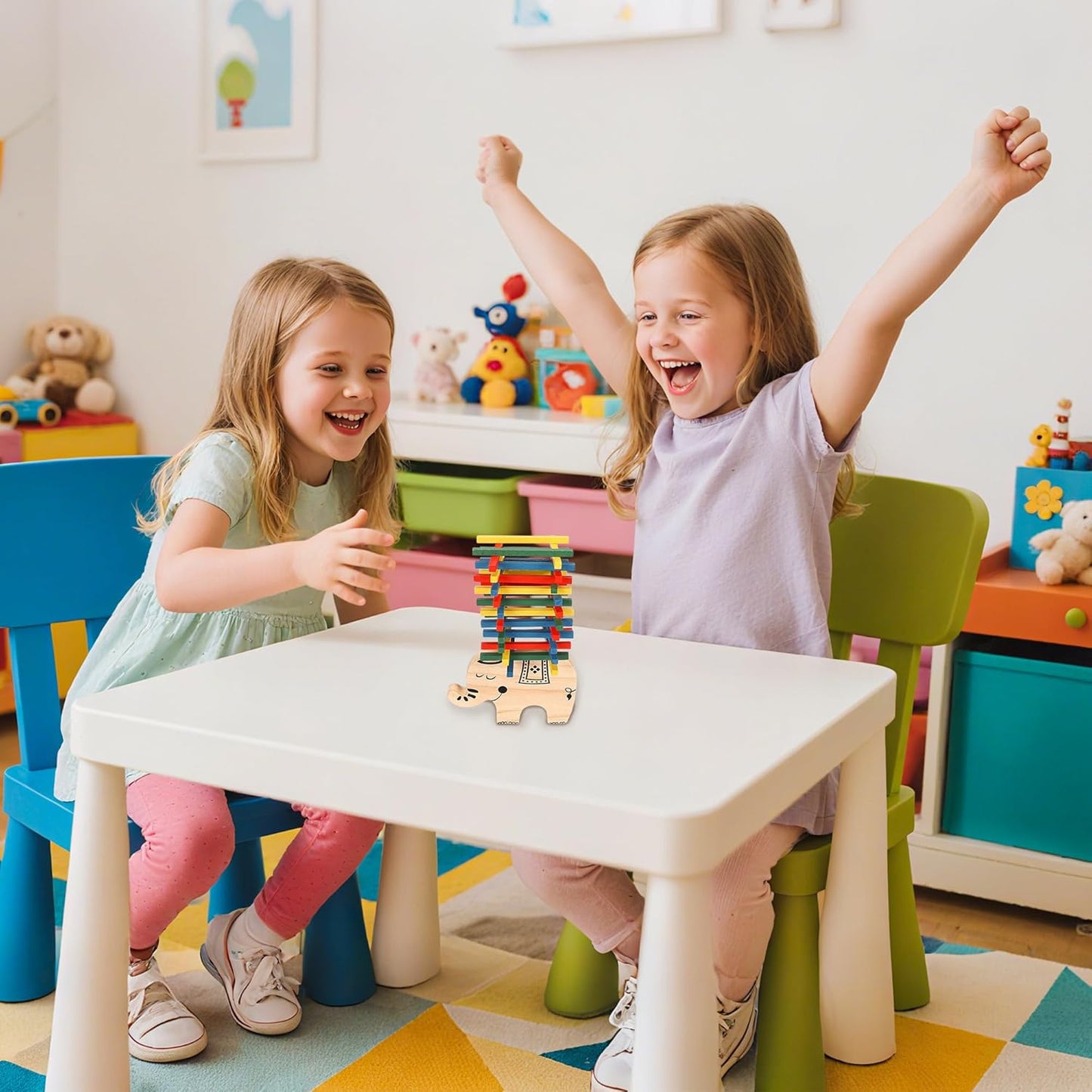 GOTHINK Wooden Balancing Pendulum Game, 42PCS Montessori Balancing Toys for Kids and Adults, Interactive Educational Toy for Children's Gift, Perfect for Parties & Travel